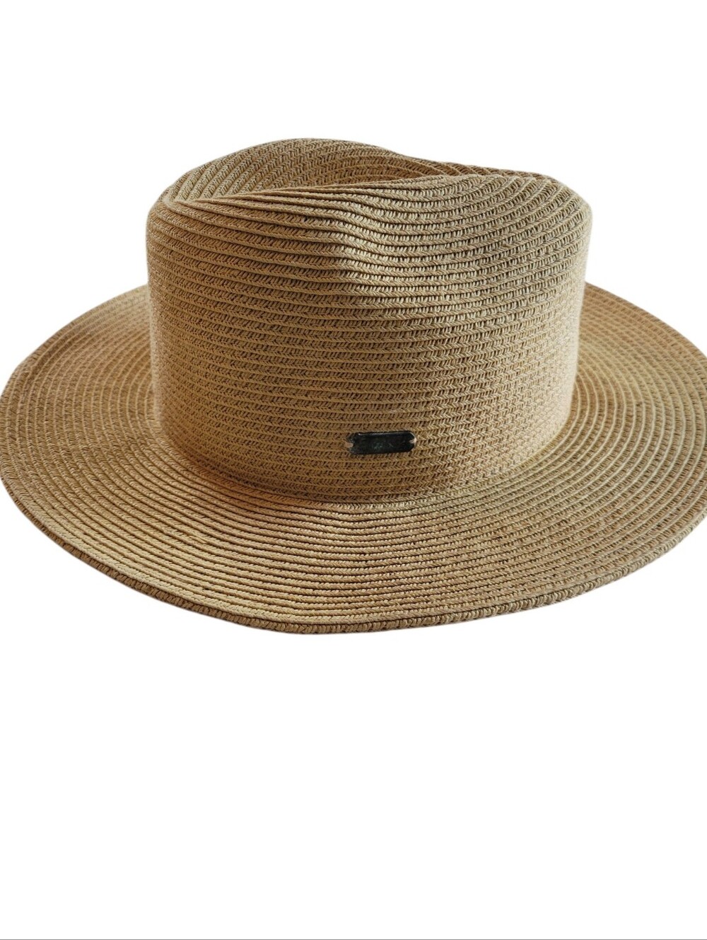 Vintage Sun and Sand Boater Style Straw Sunhat Cottage Beach Prairie Coastal